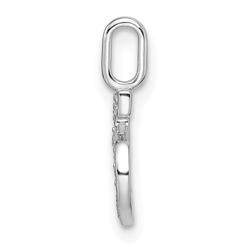 14k White Gold Diamond Number 5 Pendant (PM8370-5-007-WA)