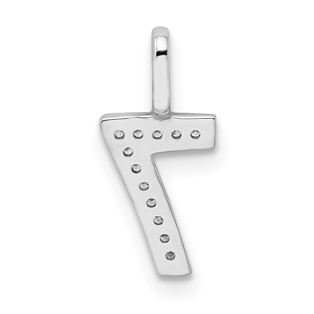 14k White Gold Diamond Number 7 Pendant (PM8370-7-006-WA)