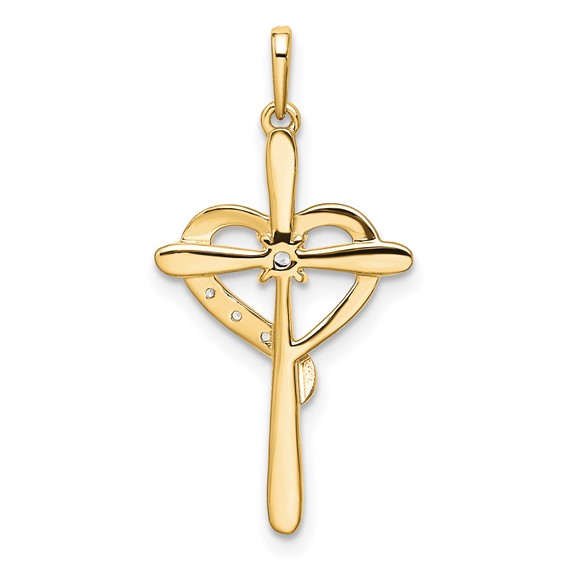 Gold Diamond Cross Pendants