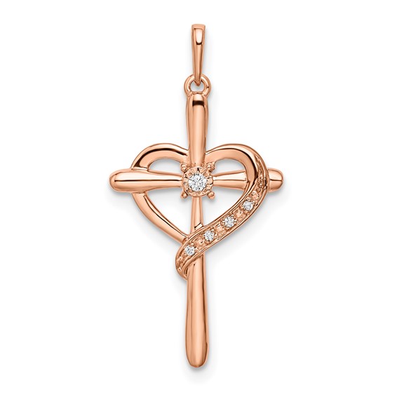 Gold Diamond Cross Pendants