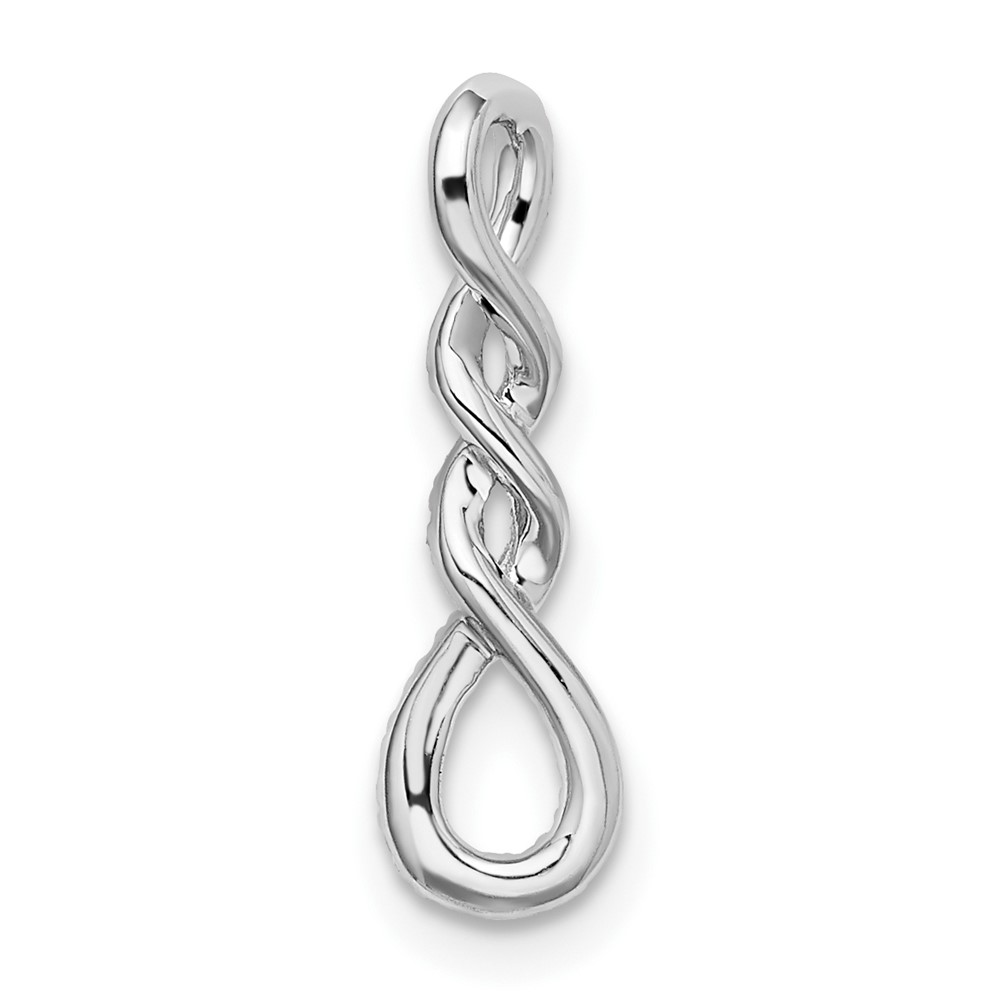 10k White Gold Diamond Twist Chain Slide (PM8503-012-1WA)