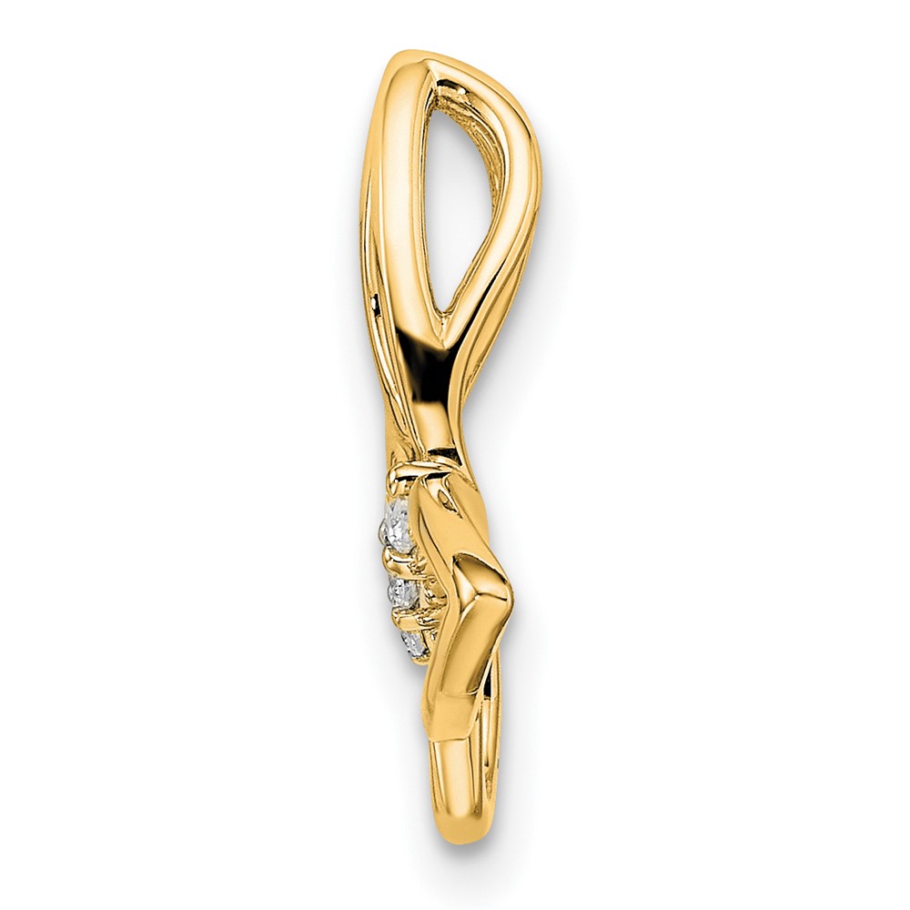 14k Polished Butterfly Diamond Chain Slide (PM8521-005-YA)