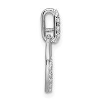 14K White Gold 0.25 Carat Lab Grown Diamond VS SI+ G+ Complete Circle Dangle Pendant view 2