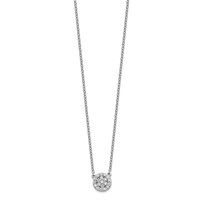 14K White Gold 0.20 Carat Lab Grown Diamond VS SI+ G+ Complete Necklace, 18" view 2