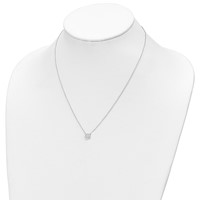 14K White Gold 0.20 Carat Lab Grown Diamond VS SI+ G+ Complete Necklace, 18" view 3
