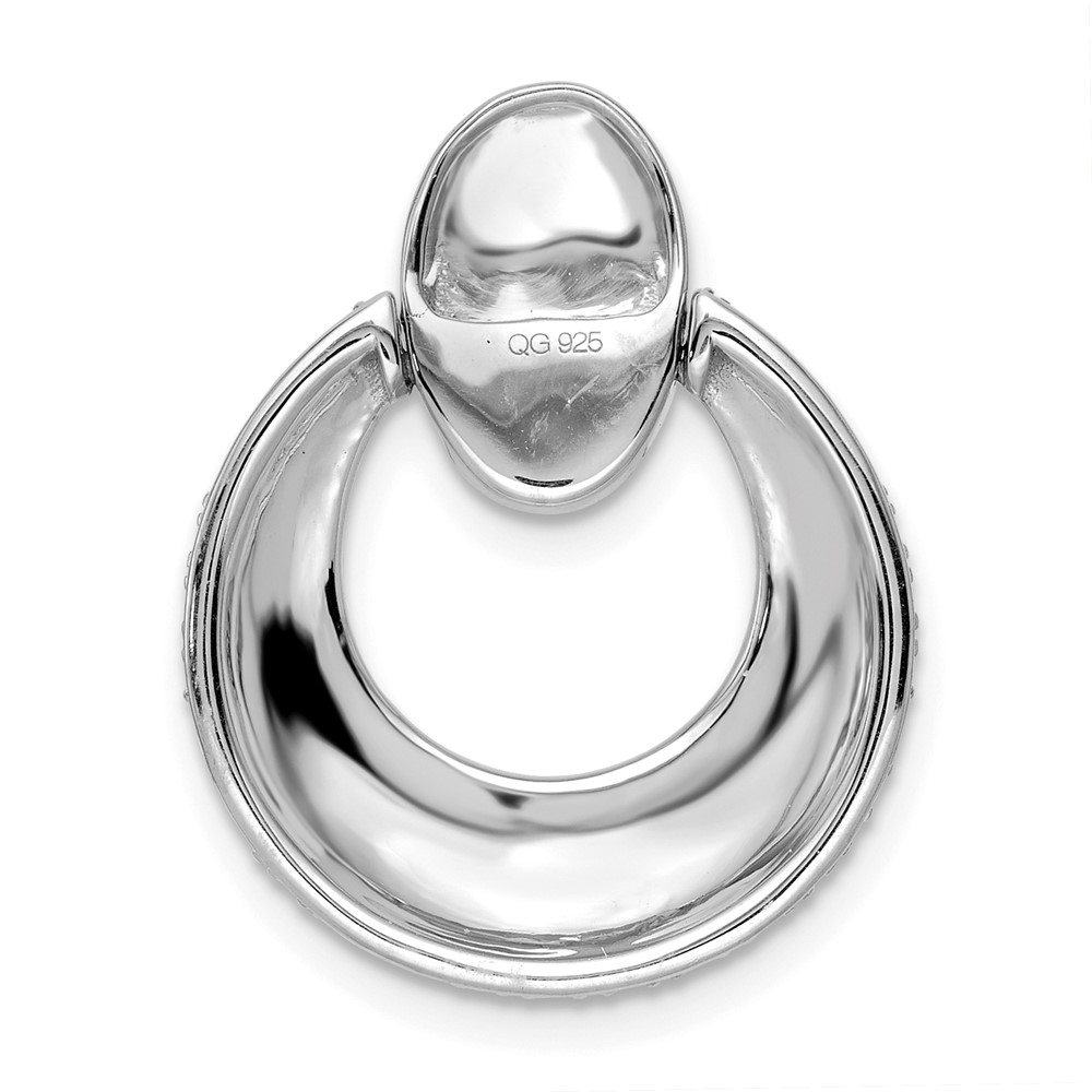 True Origin 14k White Gold 1 1/6 carat Lab Grown Diamond VS DEF 18 inch Fancy Circle Pendant Necklace (PM8606-115-WLD)