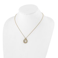 True Origin 14K Yellow Gold 1.17 Carat Lab Grown Diamond VS+ F+ Complete Circle Pendant Necklace, 18" view 4
