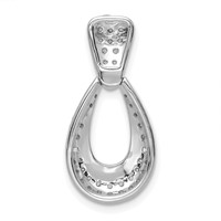 True Origin 14K White Gold 0.50 Carat Lab Grown Diamond VS+ F+ Complete Teardrop Necklace, 18" view 3