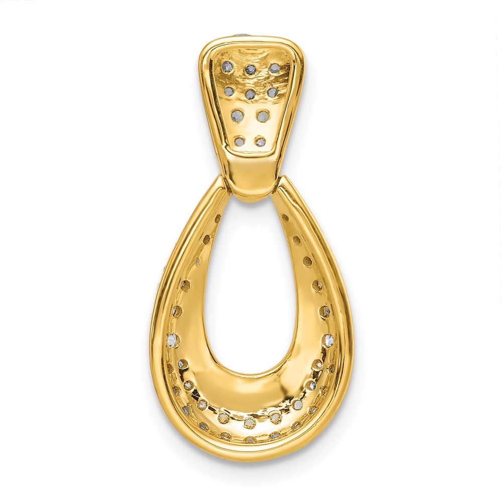True Origin 14k 1/2 carat Lab Created Diamond VS DEF 18 inch Fancy Teardrop Necklace (PM8607-056-YLD)