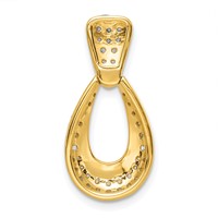 True Origin 14K Yellow Gold 0.50 Carat Lab Grown Diamond VS+ F+ Complete Teardrop Necklace, 18" view 3