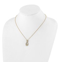 True Origin 14K Yellow Gold 0.50 Carat Lab Grown Diamond VS+ F+ Complete Teardrop Necklace, 18" view 4