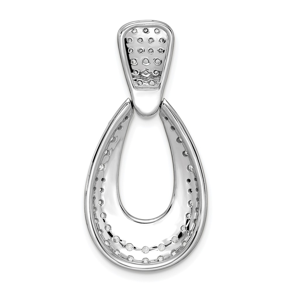 True Origin 14k White Gold 1 1/3 carat Lab Created Diamond VS DEF 18 inch Fancy Teardrop Necklace (PM8607-130-WLD)