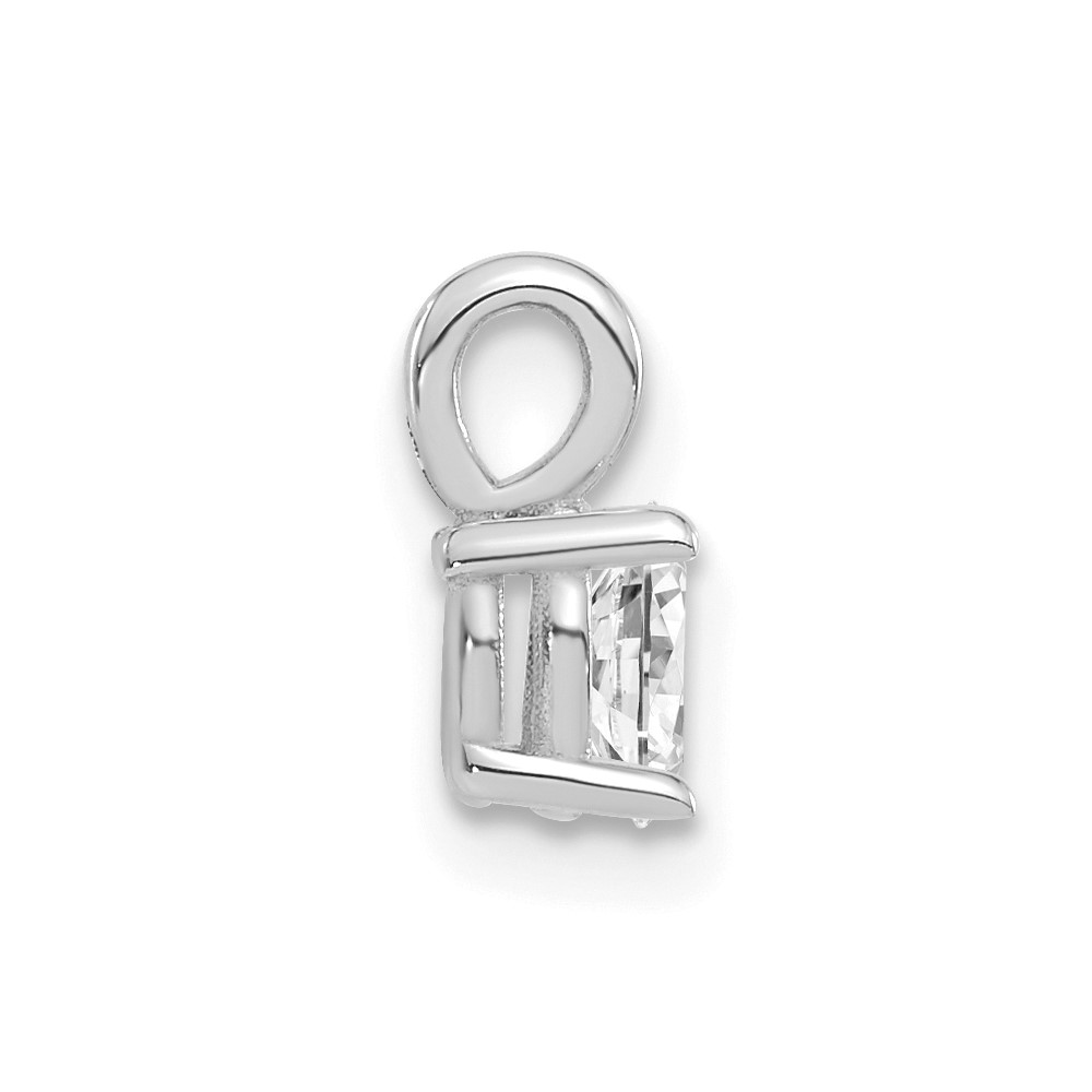 14k White Gold 1/3 carat Lab Grown Diamond VS/SI+ G+ Complete Oval Solitaire Pendant (PM8799-033-WLG)