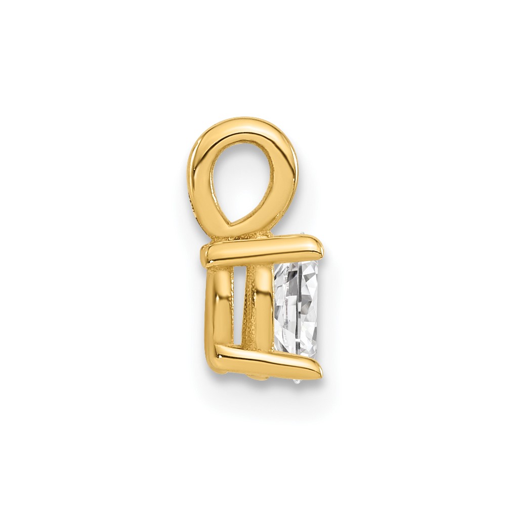 14k 1/3 carat Lab Grown Diamond VS/SI+ G+ Complete Oval Solitaire Pendant (PM8799-033-YLG)
