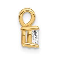 14K Yellow Gold 0.33 Carat Lab Grown Diamond VS SI+ G+ Complete Oval Solitaire Pendant view 2