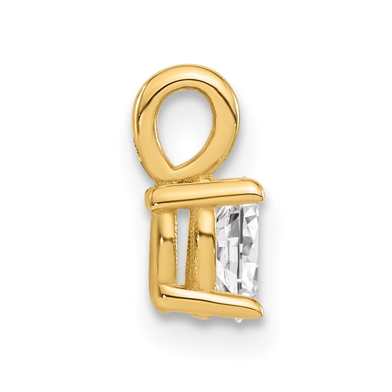 14k 1/3 carat Lab Grown Diamond VS/SI+ G+ Complete Oval Solitaire Pendant