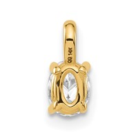 14K Yellow Gold 0.33 Carat Lab Grown Diamond VS SI+ G+ Complete Oval Solitaire Pendant view 3