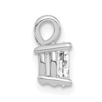 14K White Gold 0.50 Carat Lab Grown Diamond VS SI+ G+ Complete Oval Solitaire Pendant view 2