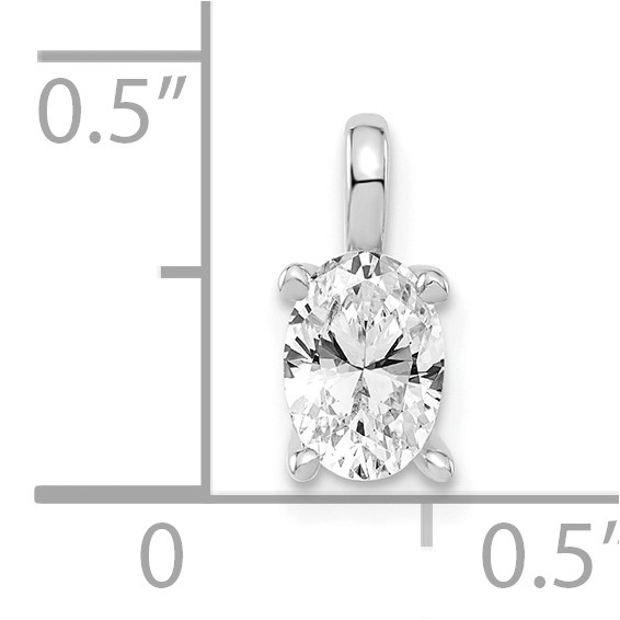 Diamond Oval Solitaire Pendants