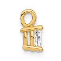 14K Yellow Gold 0.50 Carat Lab Grown Diamond VS SI+ G+ Complete Oval Solitaire Pendant view 2