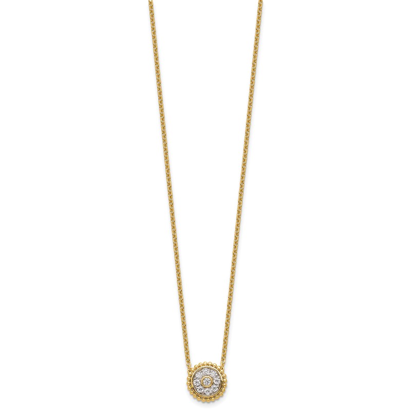 14k 1/3 carat Lab Grown Diamond VS/SI+ G+ Round 18 inch Necklace