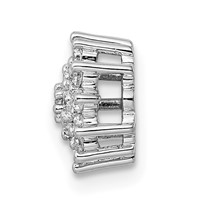 14K White Gold 0.25 Carat Lab Grown Diamond VS SI+ G+ Complete Chain Slide Pendant view 2