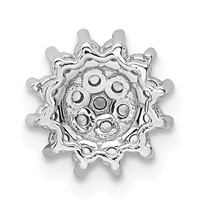 14K White Gold 0.25 Carat Lab Grown Diamond VS SI+ G+ Complete Chain Slide Pendant view 3