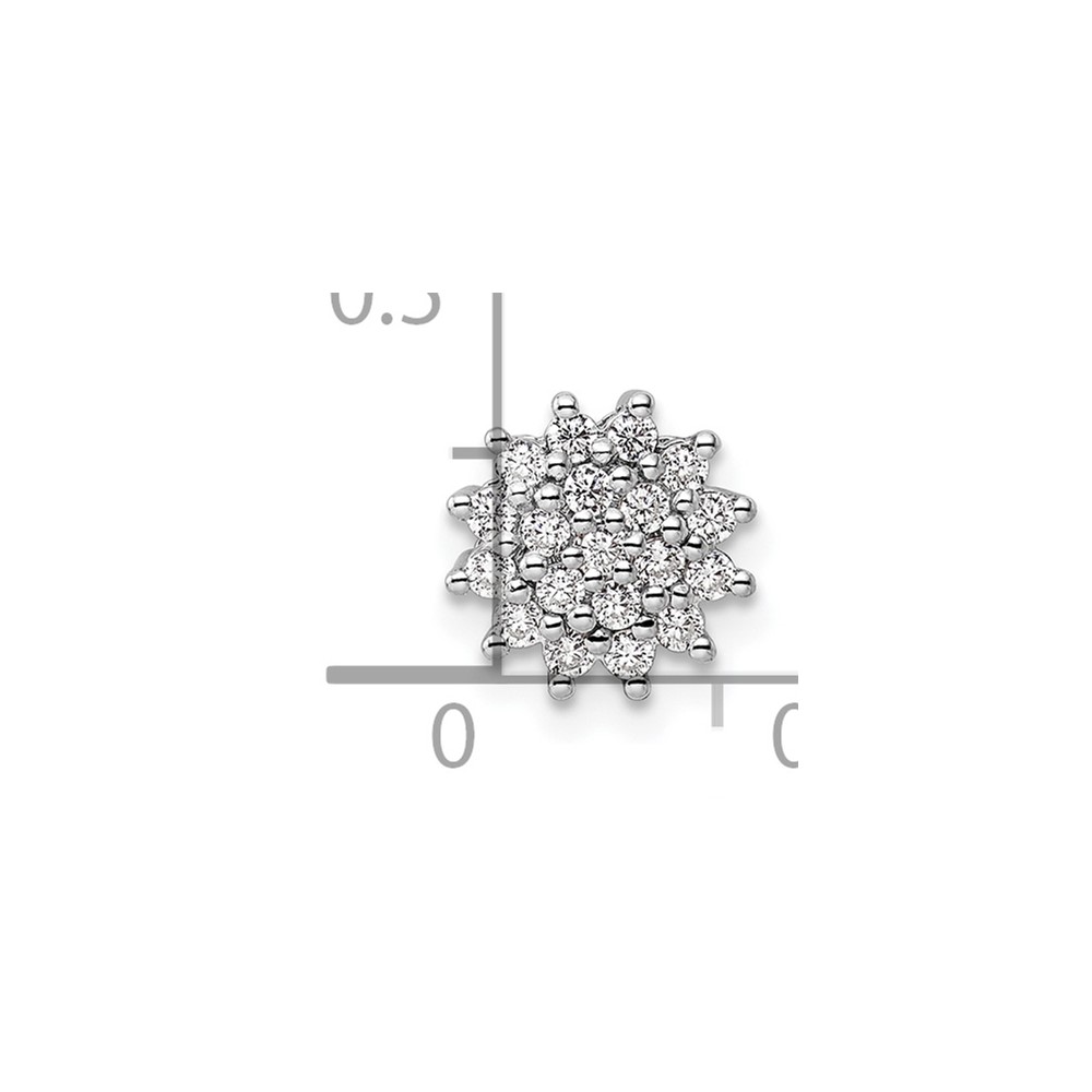 14k White Gold 1/4 carat Lab Grown Diamond VS/SI+ G+ Complete Chain Slide Pendant (PM9126-028-WLG)