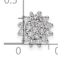 14K White Gold 0.25 Carat Lab Grown Diamond VS SI+ G+ Complete Chain Slide Pendant view 4