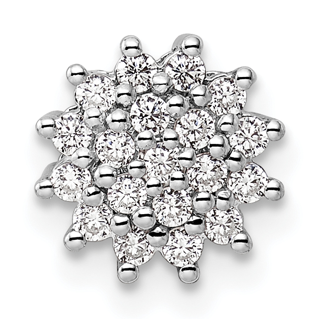 14k White Gold 1/4 carat Lab Grown Diamond VS/SI+ G+ Complete Chain Slide Pendant (PM9126-028-WLG)