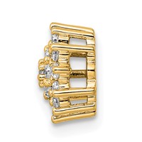 14K Yellow Gold 0.25 Carat Lab Grown Diamond VS SI+ G+ Complete Chain Slide Pendant view 2