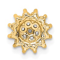 14K Yellow Gold 0.25 Carat Lab Grown Diamond VS SI+ G+ Complete Chain Slide Pendant view 3