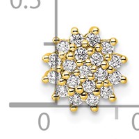 14K Yellow Gold 0.25 Carat Lab Grown Diamond VS SI+ G+ Complete Chain Slide Pendant view 4