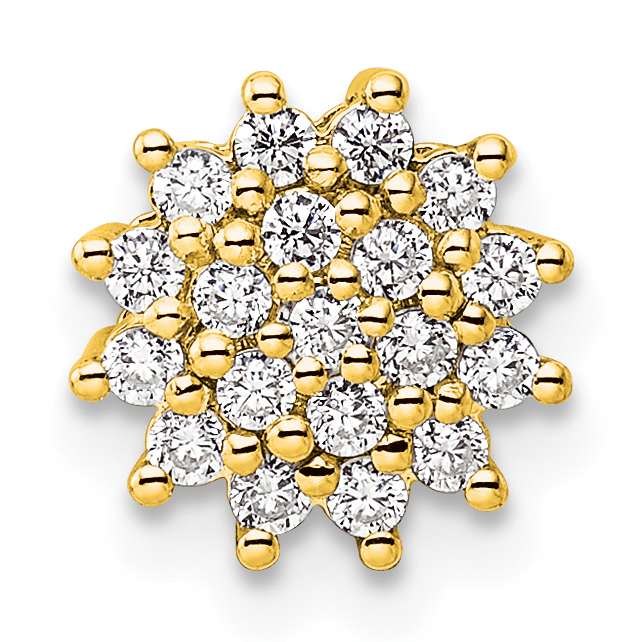 14k 1/4 carat Lab Grown Diamond VS/SI+ G+ Complete Chain Slide Pendant (PM9126-028-YLG)