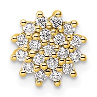 14K Yellow Gold 0.25 Carat Lab Grown Diamond VS SI+ G+ Complete Chain Slide Pendant view 1