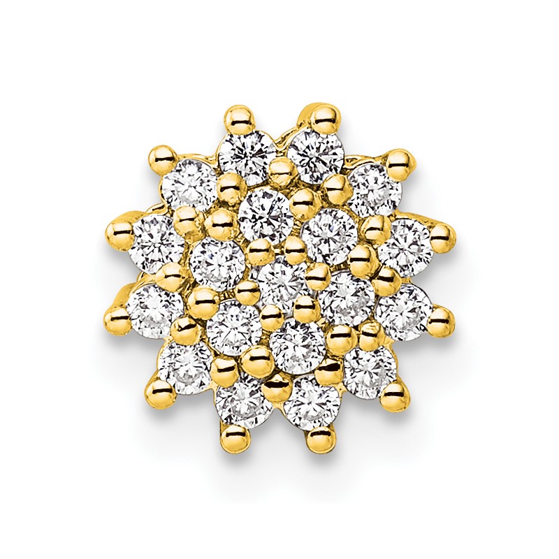 14k 1/4 carat Lab Grown Diamond VS/SI+ G+ Complete Chain Slide Pendant