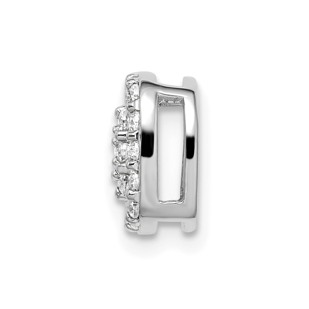 14k White Gold 3/8 carat Lab Grown Diamond VS/SI+ G+ Complete Chain Slide Pendant (PM9127-044-WLG)