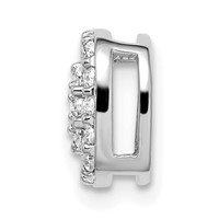 14K White Gold 0.38 Carat Lab Grown Diamond VS SI+ G+ Complete Chain Slide Pendant view 2