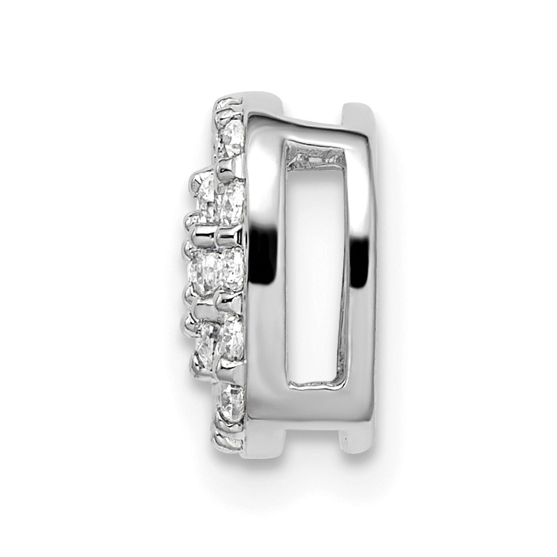 14k White Gold 3/8 carat Lab Grown Diamond VS/SI+ G+ Complete Chain Slide Pendant