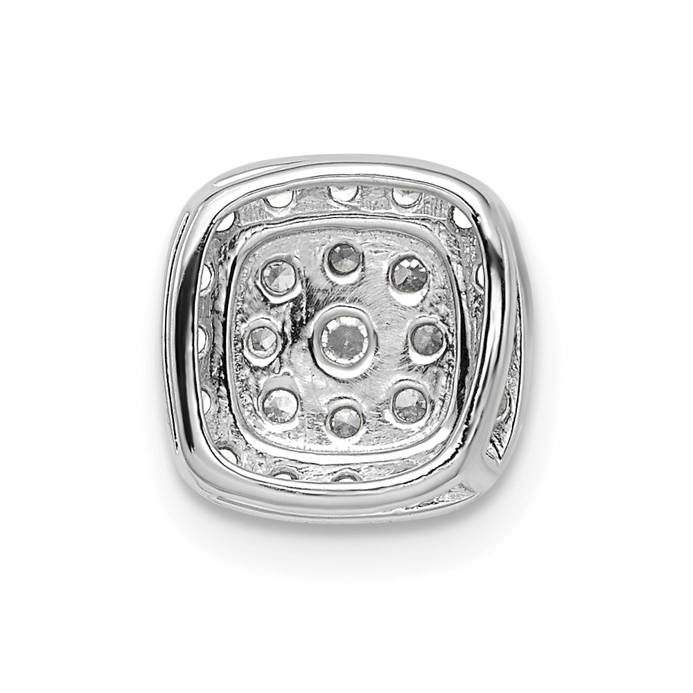 14k White Gold 3/8 carat Lab Grown Diamond VS/SI+ G+ Complete Chain Slide Pendant (PM9127-044-WLG)
