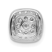 14K White Gold 0.38 Carat Lab Grown Diamond VS SI+ G+ Complete Chain Slide Pendant view 3