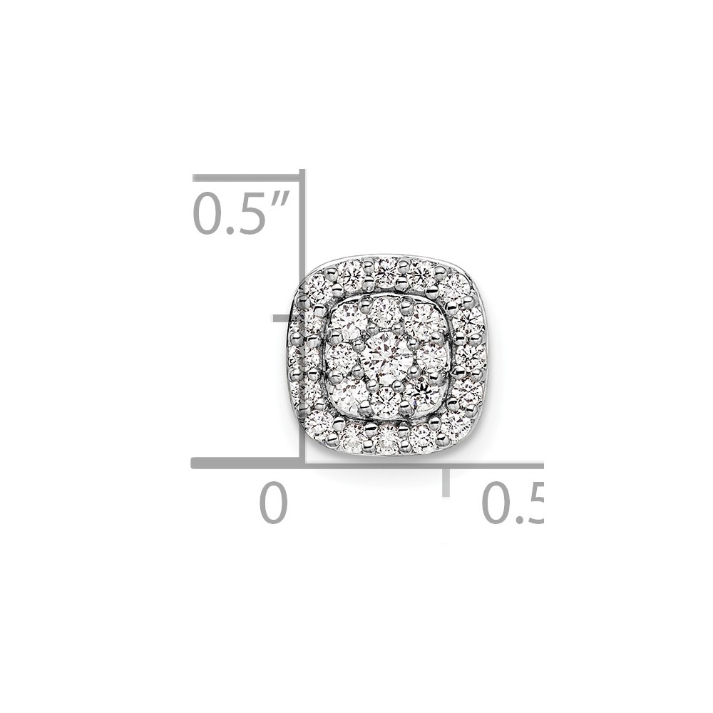 14k White Gold 3/8 carat Lab Grown Diamond VS/SI+ G+ Complete Chain Slide Pendant (PM9127-044-WLG)