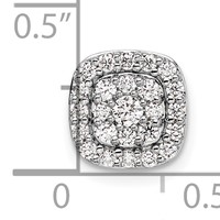 14K White Gold 0.38 Carat Lab Grown Diamond VS SI+ G+ Complete Chain Slide Pendant view 4