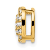 14K Yellow Gold 0.38 Carat Lab Grown Diamond VS SI+ G+ Complete Chain Slide Pendant view 2