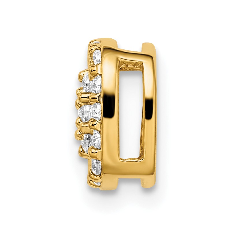 14k 3/8 carat Lab Grown Diamond VS/SI+ G+ Complete Chain Slide Pendant