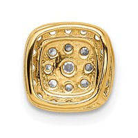 14K Yellow Gold 0.38 Carat Lab Grown Diamond VS SI+ G+ Complete Chain Slide Pendant view 4