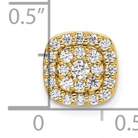 14K Yellow Gold 0.38 Carat Lab Grown Diamond VS SI+ G+ Complete Chain Slide Pendant view 3