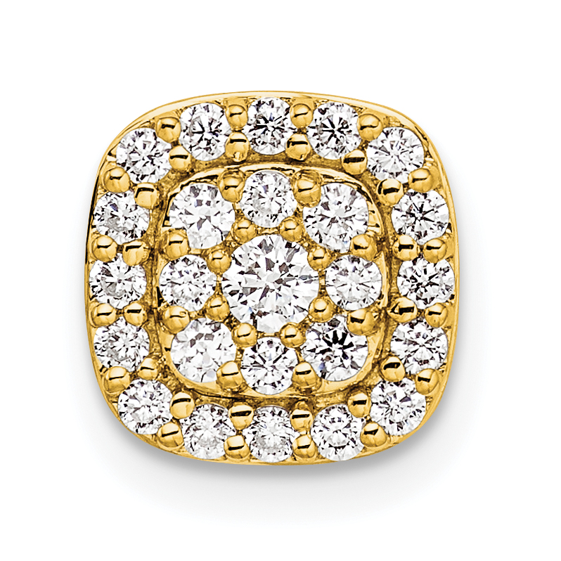 14k 3/8 carat Lab Grown Diamond VS/SI+ G+ Complete Chain Slide Pendant (PM9127-044-YLG)