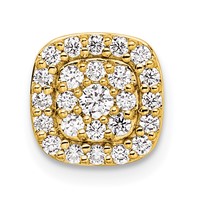 14K Yellow Gold 0.38 Carat Lab Grown Diamond VS SI+ G+ Complete Chain Slide Pendant view 1