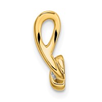 14K Yellow Gold 0.10 Carat Lab Grown Diamond VS SI+ G+ Complete Fashion Pendant view 2